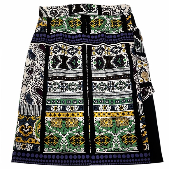 Handmade Dresses & Skirts - Handmade Upcycled Multicolor Mosaic Paisley Patterned Women's Pencil Skirt OS